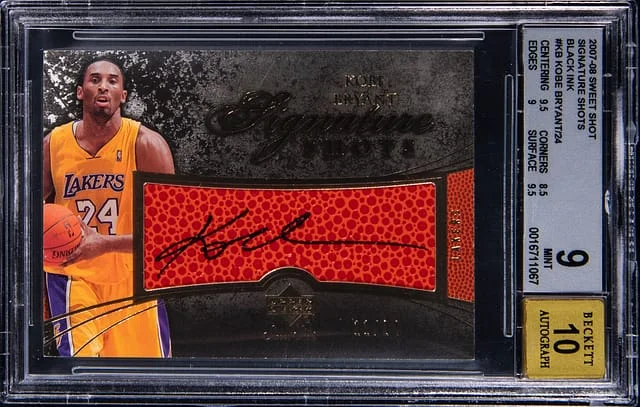 2007-08 Upper Deck Sweet Shot Kobe Bryant Signature Shots Black Ink #KB card image