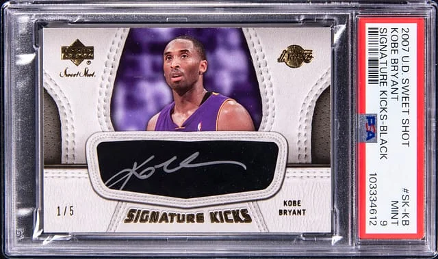2007-08 Upper Deck Sweet Shot Kobe Bryant Signature Kicks Black #SK-KB card image