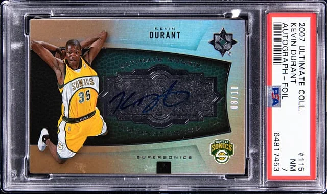 2007-08 Upper Deck Ultimate Collection Kevin Durant Autograph Foil #115 card image