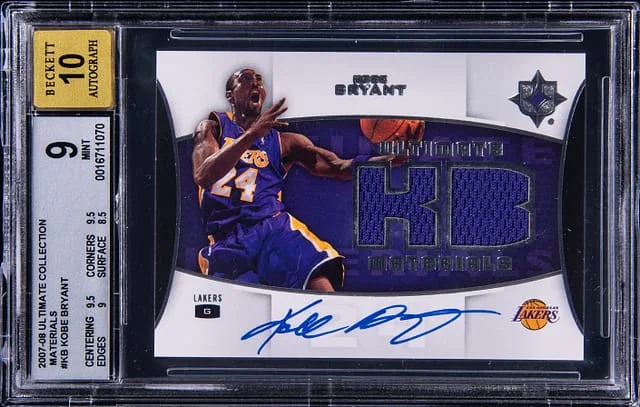 2007-08 Upper Deck Ultimate Collection Kobe Bryant Materials Autographs #ULT-KB card image