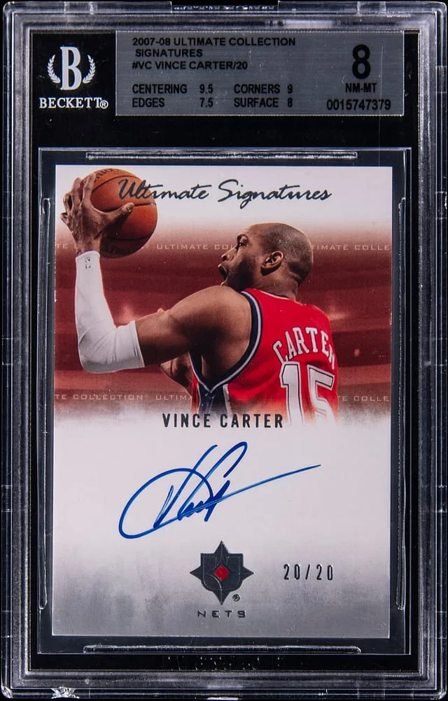 2007-08 Upper Deck Ultimate Collection Vince Carter Signatures #US-VC card image