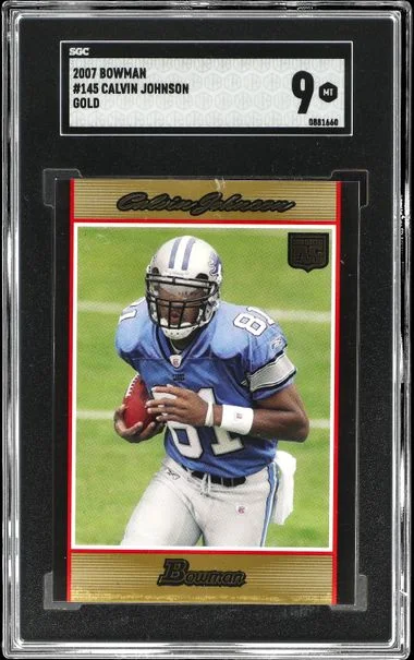 2007 Bowman Calvin Johnson Gold #145 card image