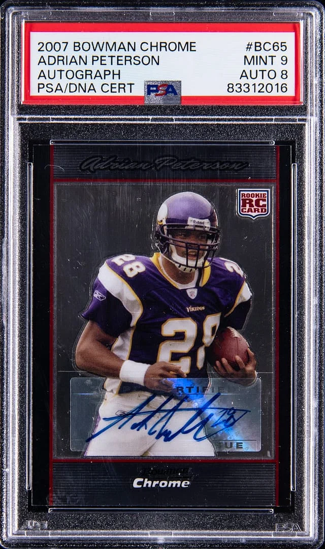 2007 Bowman Chrome Adrian Peterson Refractor #BC65 card image