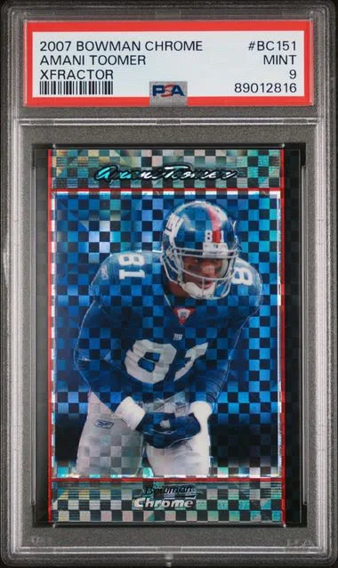 2007 Bowman Chrome Amani Toomer Xfractor #BC151 card image