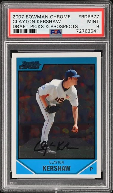 2007 Bowman Chrome Draft Clayton Kershaw Picks & Prospects #BDPP77 card image
