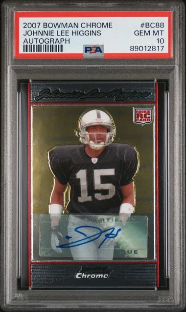 2007 Bowman Chrome Johnnie Lee Higgins Autograph #BC88 card image