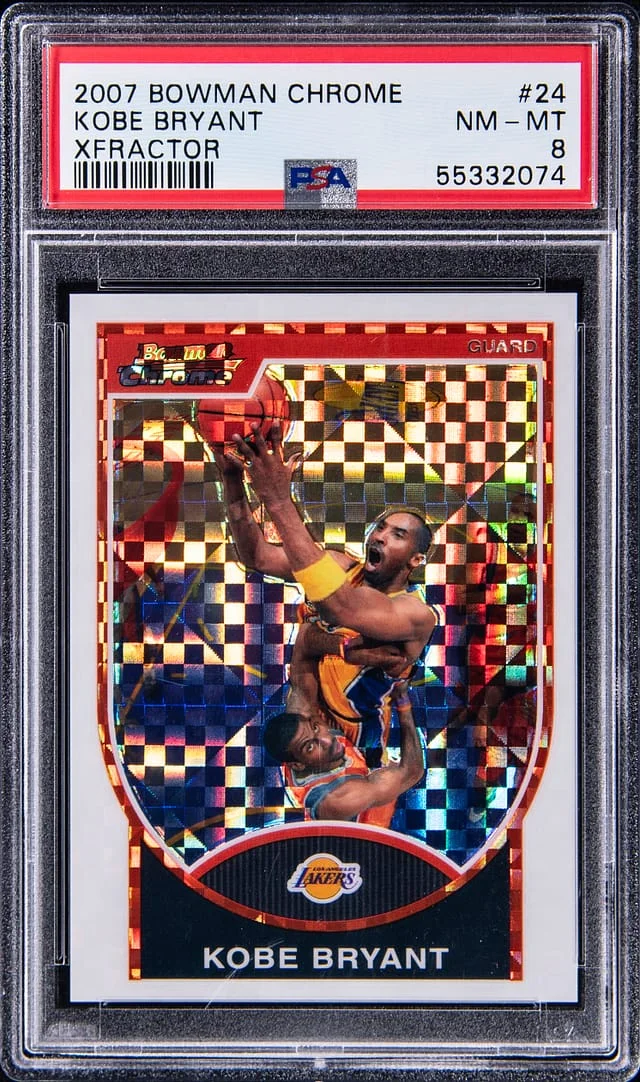 2007 Bowman Chrome Kobe Bryant XFractor #24 card image