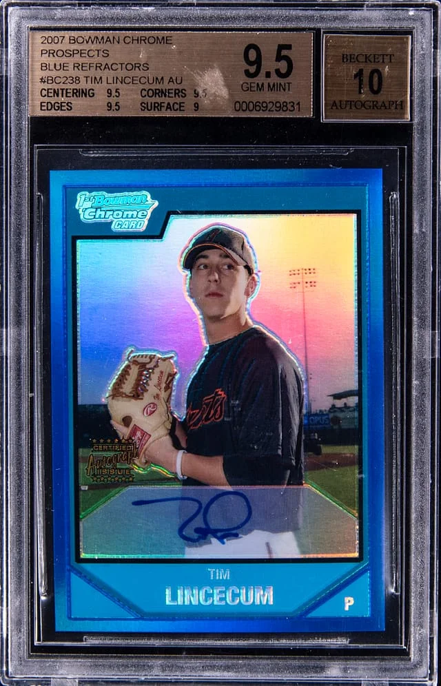 2007 Bowman Chrome Tim Lincecum Prospect Autograph #BC238 card image
