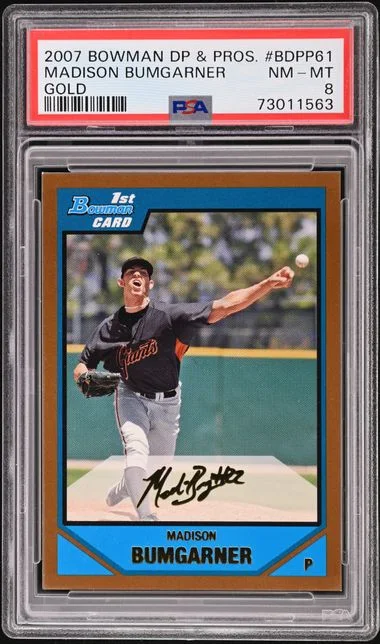 2007 Bowman Draft Picks & Prospects Madison Bumgarner Gold #BDPP61 card image
