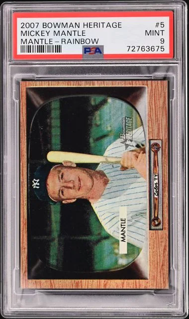2007 Bowman Mickey Mantle Heritage Mantle Rainbow #5 card image