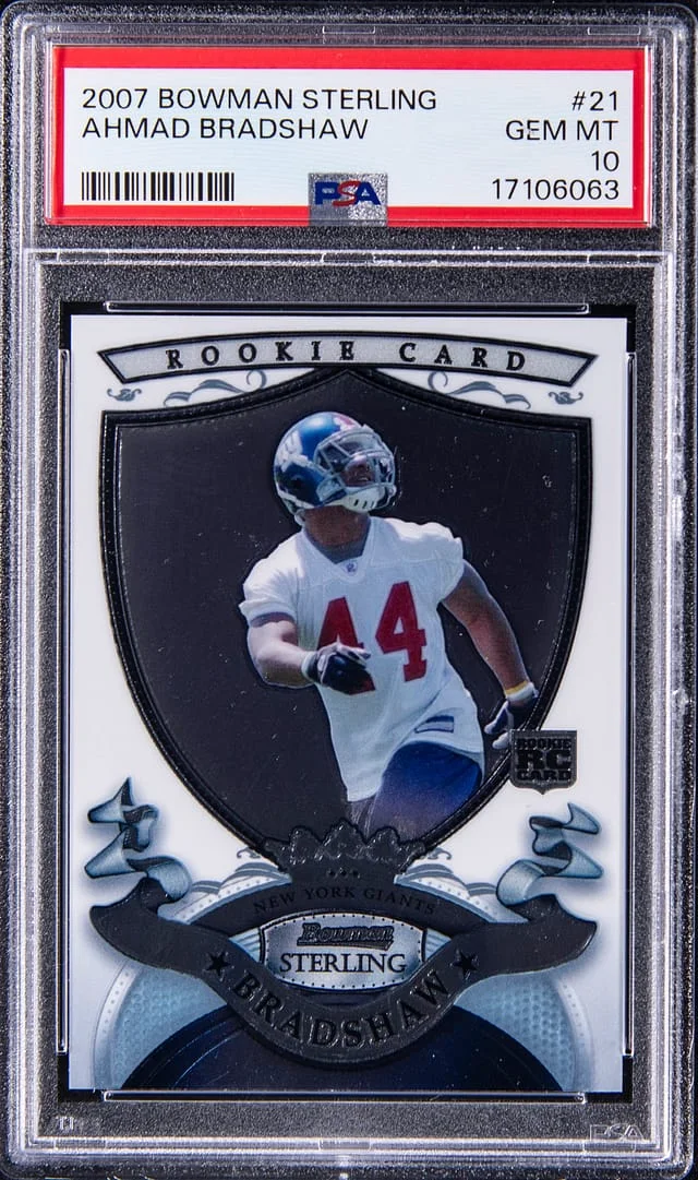 2007 Bowman Sterling Ahmad Bradshaw #21 card image