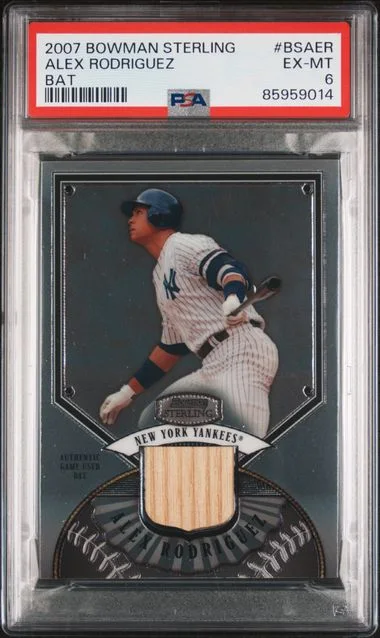 2007 Bowman Sterling Alex Rodriguez Game-Used Bat #BSAER card image