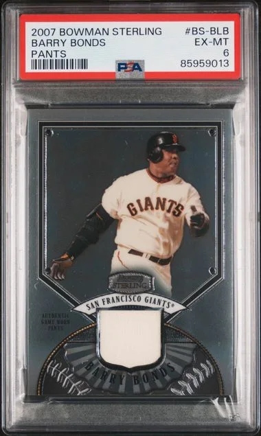 2007 Bowman Sterling Barry Bonds Game-Worn Pants #BS-BLB card image