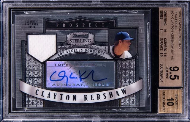 2007 Bowman Sterling Prospects Clayton Kershaw #CK card image