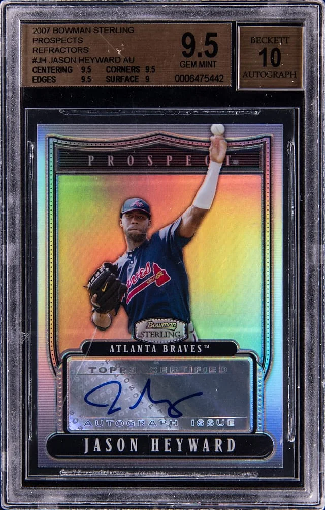 2007 Bowman Sterling Prospects Jason Heyward Refractor Autograph #JH card image