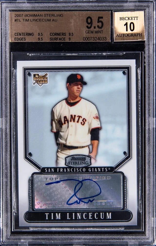 2007 Bowman Sterling Tim Linecum #BS-TL card image