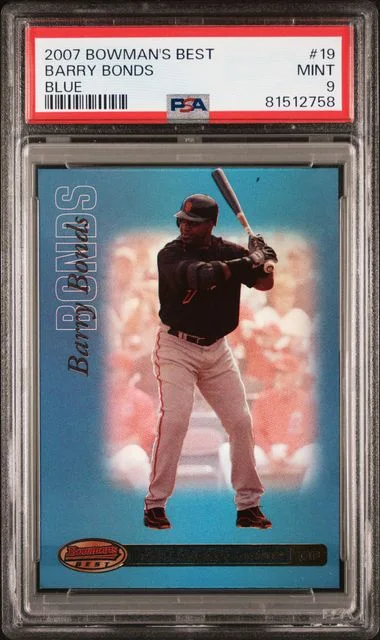 2007 Bowman's Best Barry Bonds Blue #19 card image