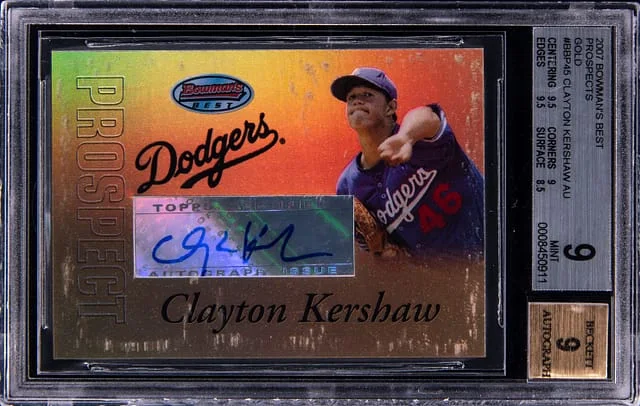 2007 Bowman's Best Clayton Kershaw Prospects Autograph #BBP45 card image