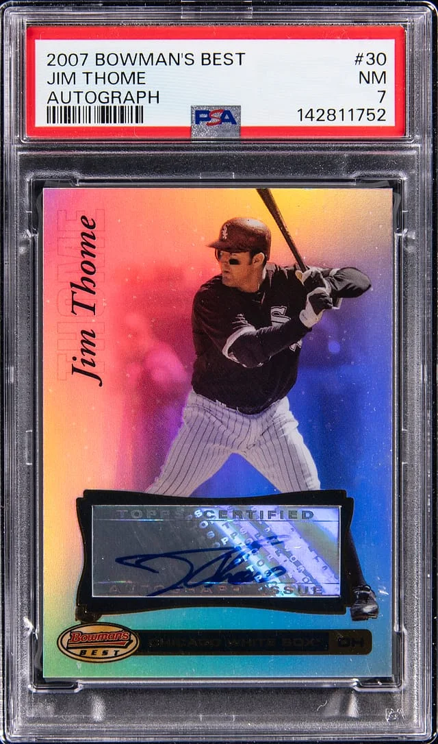 2007 Bowman's Best Jim Thome Autograph #30 card image
