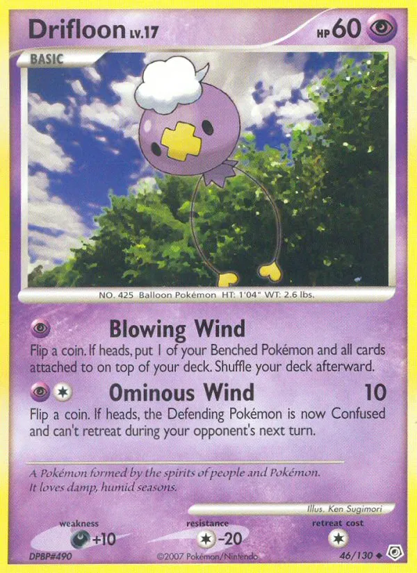 2007 Diamond & Pearl Drifloon Uncommon #046/130 Uncommon card image
