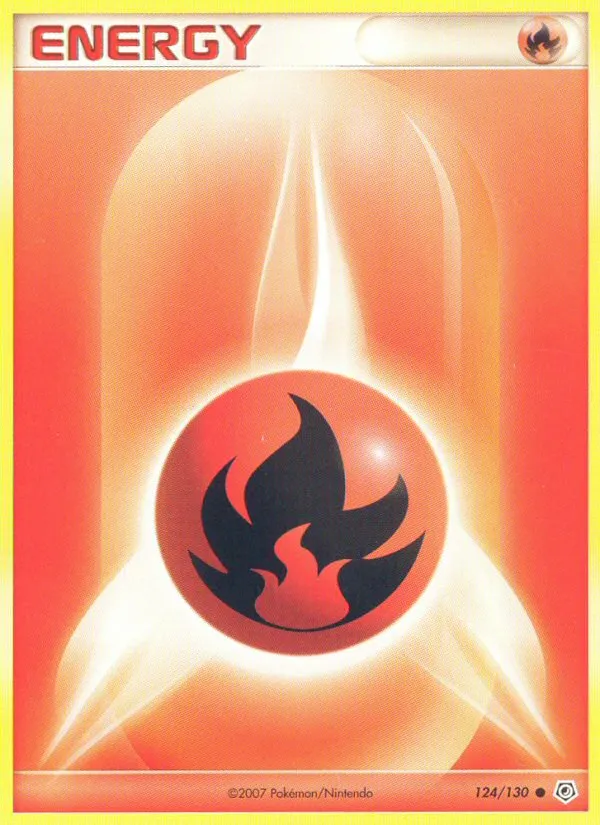 2007 Diamond & Pearl Fire Energy Common #124/130 Common card image