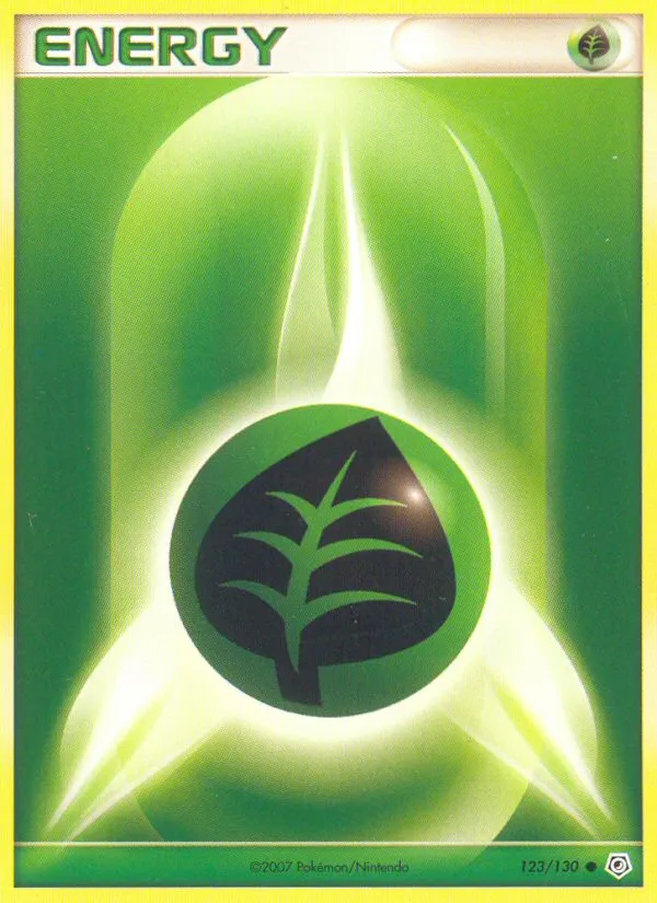 2007 Diamond & Pearl Grass Energy #123/130 Common card image