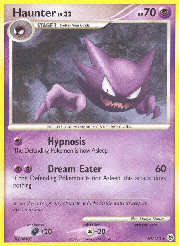 2007 Diamond & Pearl Haunter #050/130 Uncommon card image