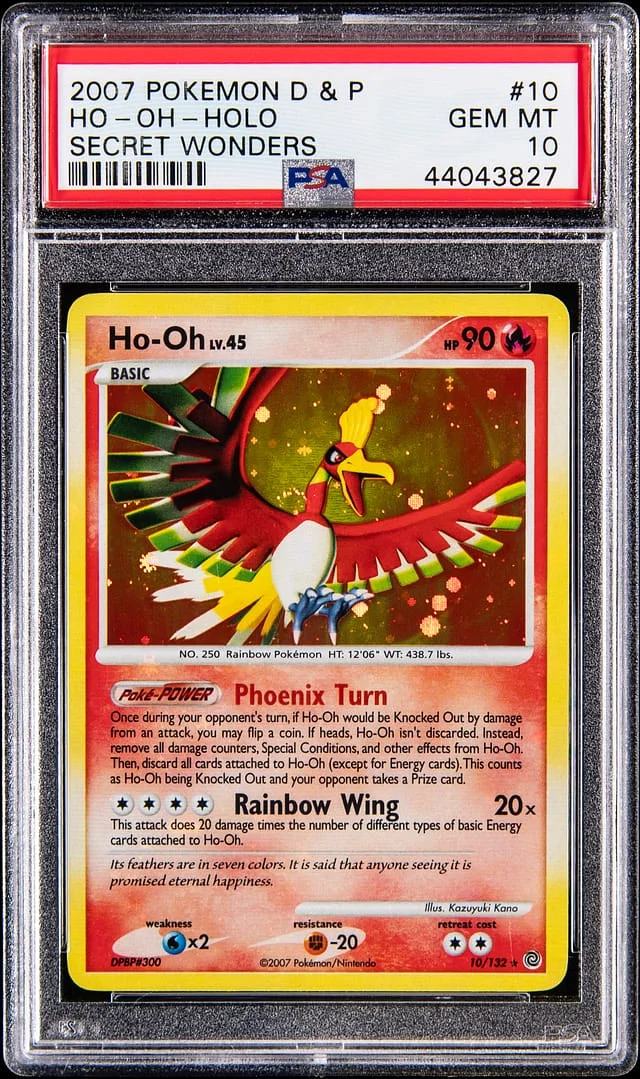 2007 Diamond & Pearl Ho-oh Secret Wonders Holo #10 card image