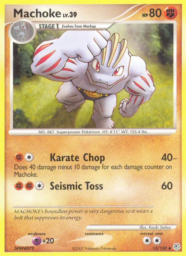 2007 Diamond & Pearl Machoke #053/130 Uncommon card image