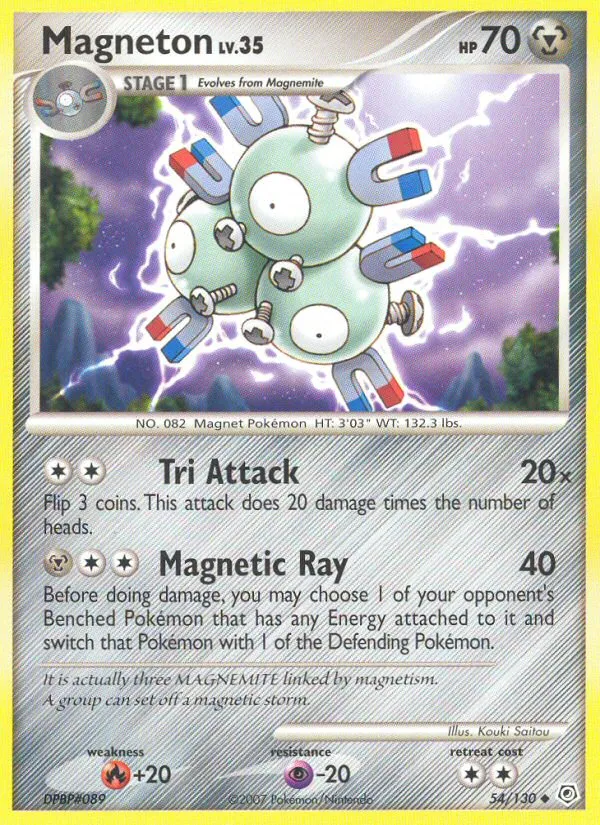 2007 Diamond & Pearl Magneton #054/130 Uncommon card image