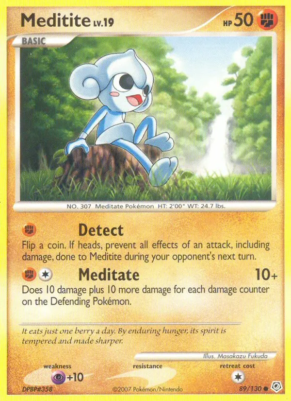 2007 Diamond & Pearl Meditite Common #089/130 Common card image