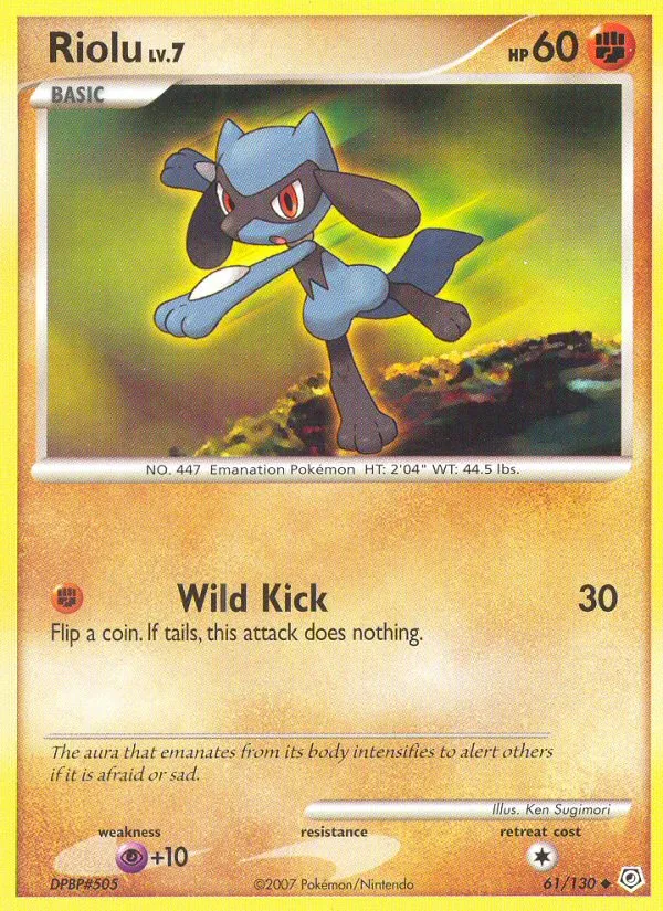 2007 Diamond & Pearl Riolu #061/130 Uncommon card image