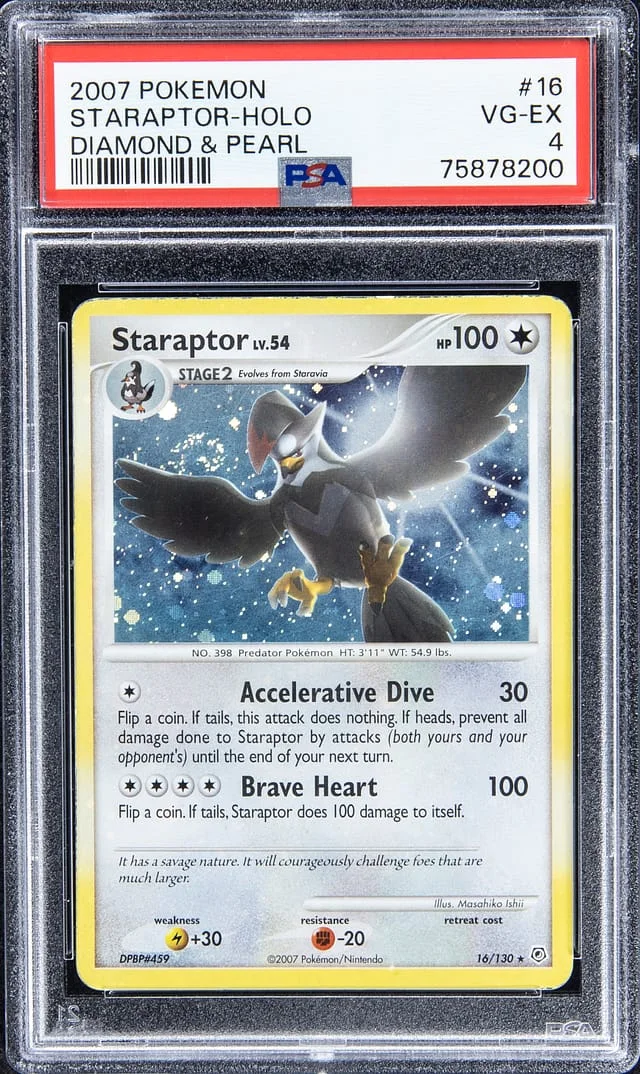 2007 Diamond & Pearl Staraptor Rare Holofoil #50a card image