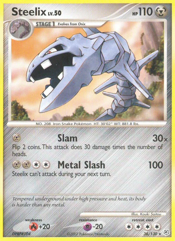 2007 Diamond & Pearl Steelix #038/130 Rare card image