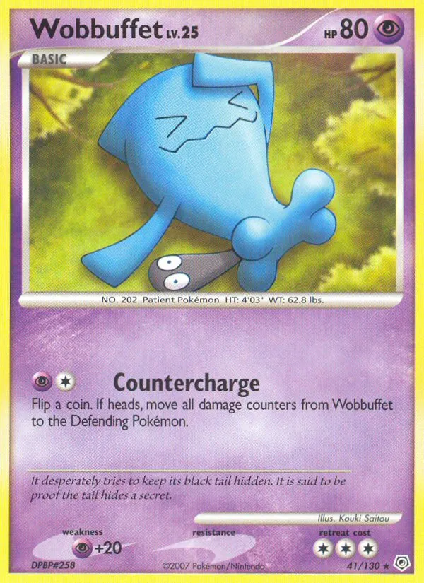 2007 Diamond & Pearl Wobbuffet #041/130 Rare card image