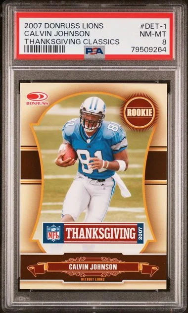 2007 Donruss Calvin Johnson Lions Thanksgiving Classics #Det-1 card image