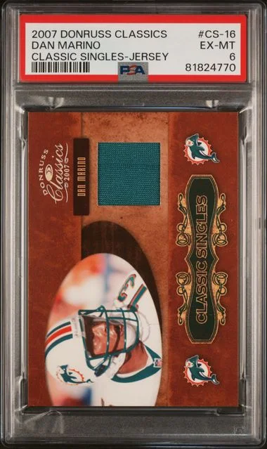 2007 Donruss Dan Marino Classics Classic Singles Jersey #Cs-16 card image