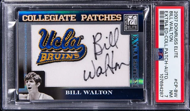 2007 Donruss Elite Extra Edition Bill Walton Collegiate Patches Autograph #CP-BW card image