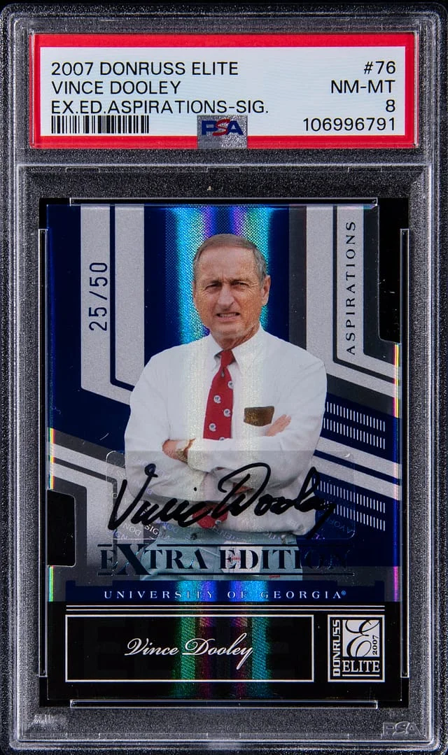 2007 Donruss Elite Extra Edition Vince Dooley Aspirations Signatures #76 card image