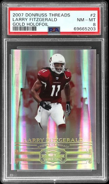2007 Donruss Larry Fitzgerald Threads Gold Holofoil #2 card image
