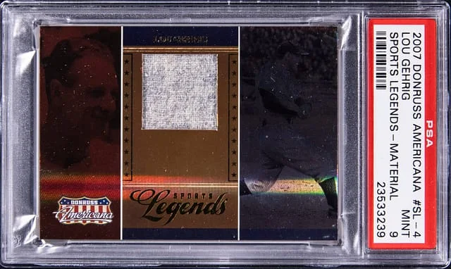 2007 Donruss Lou Gehrig Americana Sports Legends Material #SL-4 card image