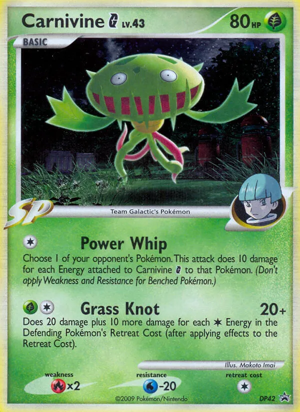 2007 DP Black Star Promos Carnivine G #DP42 card image