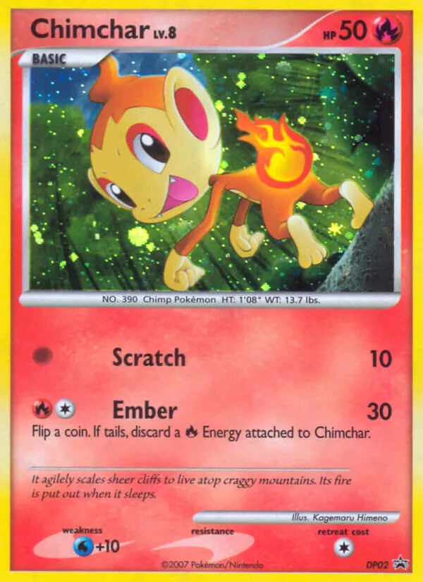 2007 DP Black Star Promos Chimchar #DP02 card image