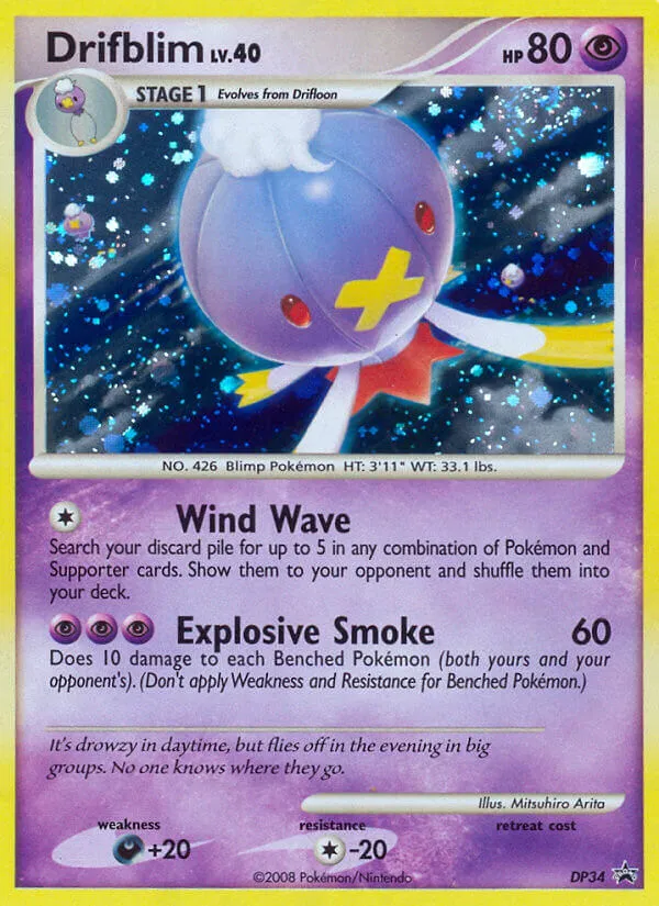 2007 DP Black Star Promos Drifblim #DP34 card image