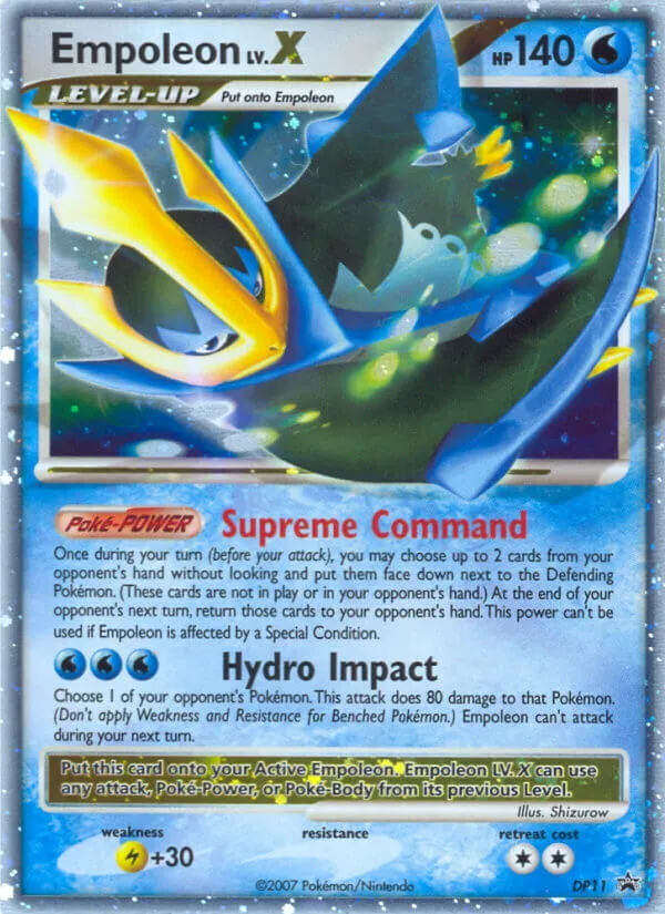 2007 DP Black Star Promos Empoleon LV.X #DP11 card image