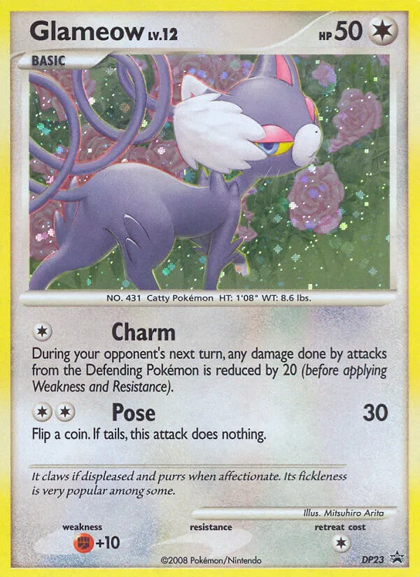2007 DP Black Star Promos Glameow #DP23 card image