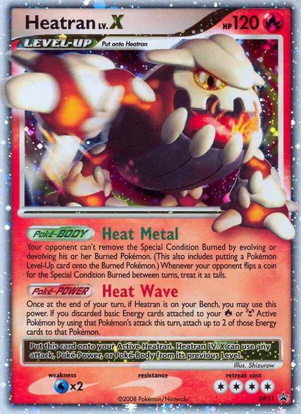 2007 DP Black Star Promos Heatran LV.X #DP31 card image