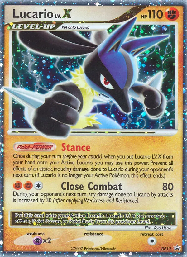 2007 DP Black Star Promos Lucario LV.X #DP12 card image