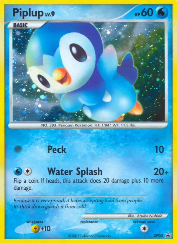 2007 DP Black Star Promos Piplup #DP03 card image