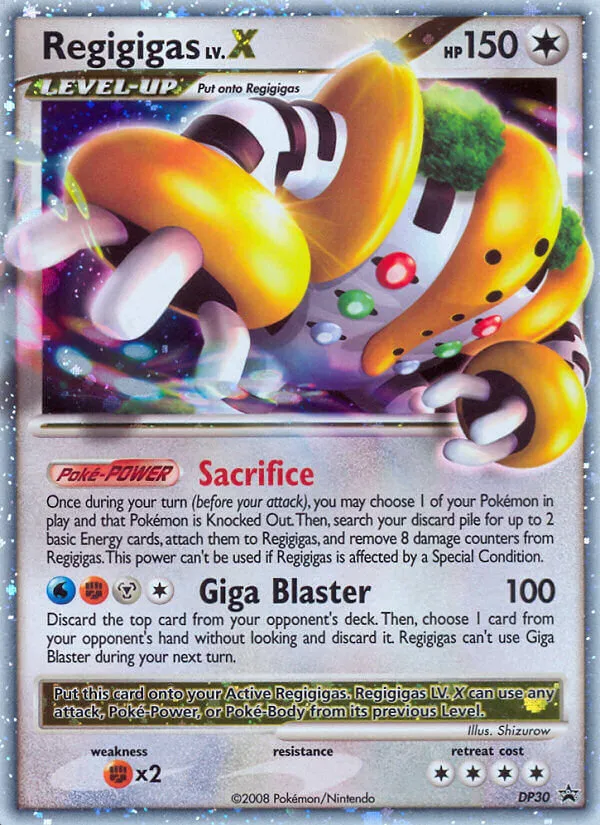 2007 DP Black Star Promos Regigigas LV.X #DP30 card image
